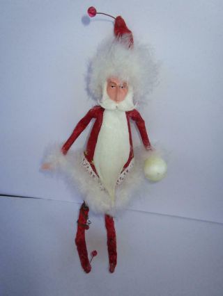 Patience Brewster Krinkles Santa Elf Globe Snowball Dept.  56 Christmas Figurine