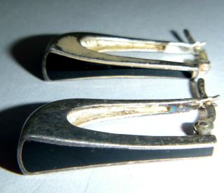 Vintage Sterling Silver & Onyx Earrings
