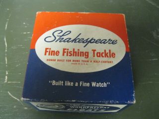 Vintage Shakespeare 1836 Tru - Art Automatic Fly Rod Reel Box And Papers Only