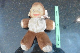 Honey Lou Gund Vintage Plush Toy Monkey Stuffed Animal Teddy Bear J Swedlin