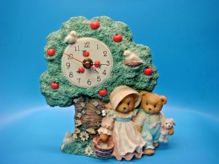 Cherished Teddies 132993 Jack And Jill Clock 7 " Resin Figurine Enesco