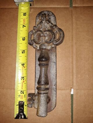 Vintage Cast Iron Key Shaped Door Knocker 8 x 3 Inch Heavy Weight Skelton Key 5