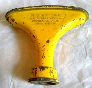 Vintage Flaring Rose Yellow Lawn Garden Hose Nozzle L.  R.  Nelson Co.