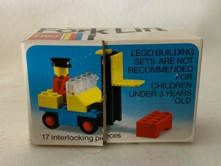 Vintage 1976 Lego 425 Fork Lift Legoland Construction W/ Box Instruction