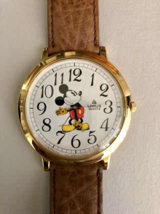 Vintage Mickey Mouse By Lorus V501 - 0a20 Jumbo Quartz Watch