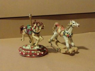 Small Rocking Horse Ceramic And Carousel Ceramic Horse