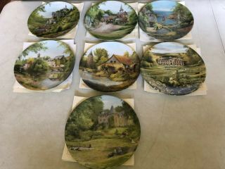 Set Of 7 - Limoges French Country Landscapes Series By Michel Julien