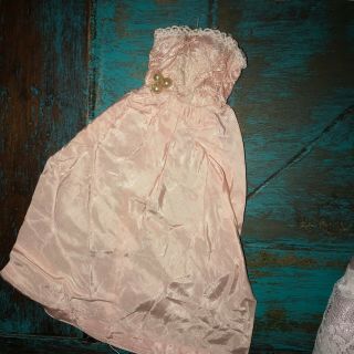 Set of 3 Old Vintage Barbie Doll Pale Pink Ball Gowns Dresses 3