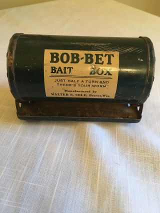 Vintage 1950s Bob - Bet Metal Bait Box