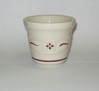 Longaberger Pottery Votive Candle Holder - Woven Traditions Red