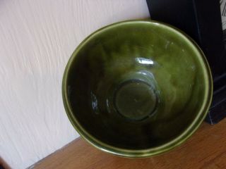 vintage old antique bowl mccoy pottery dish planter usa green decor 3 1/4 