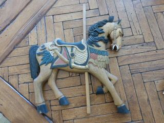 Wooden Carousel Horse Wall Hanging