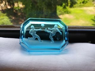 Antique Ice Blue Intaglio Indv Salt Boys Soccer/ball Gift For A Player