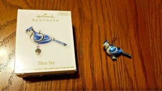 2012 Hallmark Qxm9014 Blue Jay Miniture Ornament