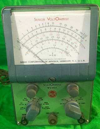 Vtg Rca Wv - 97a Senior Volt Ohmyst Voltmeter Ohmmeter Resistance Ac/dc Voltage