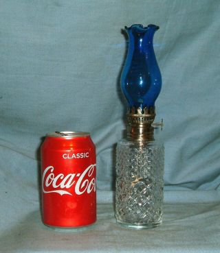 Vintage - Lamplight Farms Oil Lamp,  With Cut Glass Font