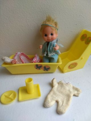 Vintage Mattel Sunshine Family - Baby Doll With Accessories