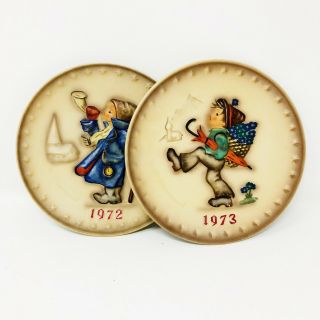 Hummel 1972 & 1973 Vintage Plates - Second And Third Annual Collectors Plates
