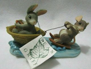 Fitz & Floyd Charming Tails Figurine (a Day At The Lake) Mice 83/803