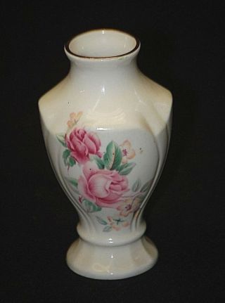 Vintage St.  George Fine Bone China Bud Vase Pink Roses Shadow Box Shelf England