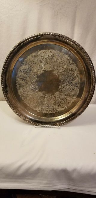Vintage Wm.  Rogers Silverplate 12.  50 " Serving Tray 171