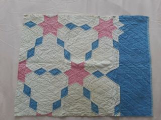 Vintage Star Of The East Cutter Quilt Piece - 19 In X 24.  5 In (3045)