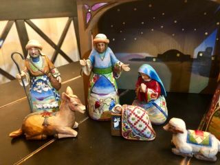 Jim Shore Heartwood Creek Mini Nativity Set Of 10 -