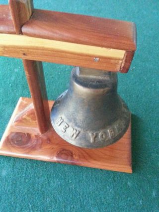 Old Antique Brass Bronze Bell Edward C.  White York Historical Commemorative