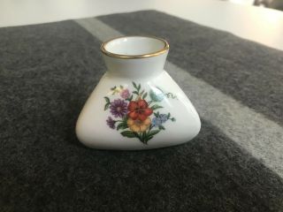 Vintage 3 " Dj Dahl Jansen Denmark Porcelain Floral Vase In
