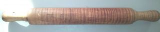 Antique Burl Wood One Piece 17 3/4 " Rolling Pin It 