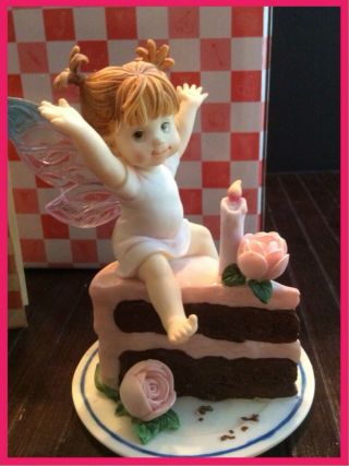 My Little Kitchen Fairies Enesco " Happy Birthday Fairie " 2002 Retired