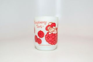 Vintage Strawberry Shortcake Raspberry Tart Anchor Hocking Milk Glass Coffee Mug