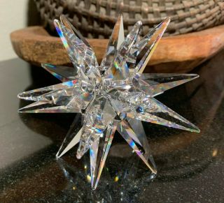 Swarovski Crystal Medium 4 1/4 " Star Candle Holder 7600nr 143001 No Box Pristine