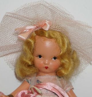 Vintage Nancy Ann Story Book Bisque Doll Bridesmaid 87 (frozen Leg) 5 1/2 "