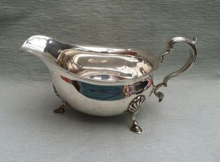 Antique 1910s Mappin And Webb Silverplate Sauce Boat