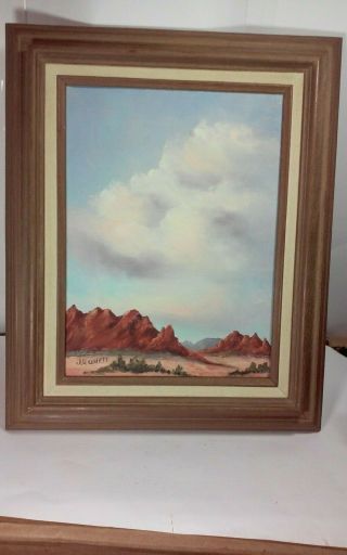 Stunning Vintage Framed Oil Painting Signed,  Southwest Landscape