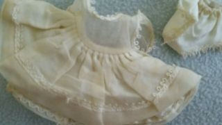 Vintage Ginger Doll Clothes White Dress,  Pants,  Ginny,  Virga,  Muffie,  Alex,  8 "