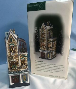 Department 56 Christmas In The City Village Series The University Club - Exc,
