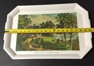 Vtg Serving Tray England Summer Scene Currier & Ives Waverly Products EUC 4