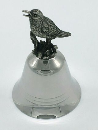 Danbury Bell Silverplate Pewter Songbird Bell Meadowlark Bird