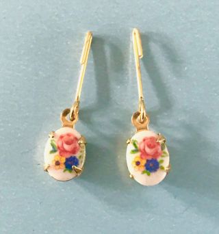 Vintage Doll Jewelry Floral Earrings Madame Alexander Cissy Miss Revlon Bisque
