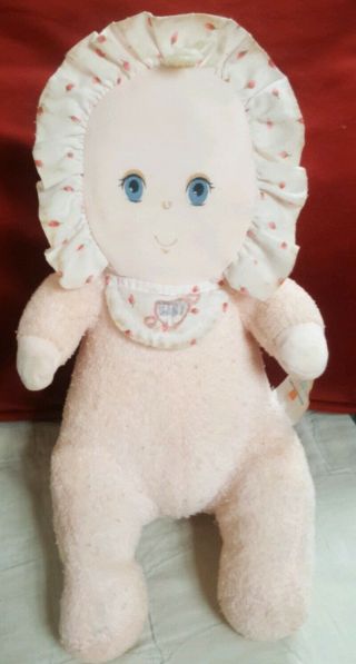 Baby Soft Touch Pink Terry Cloth Plush My First Doll 10 " Vtg 1980 Amtoy