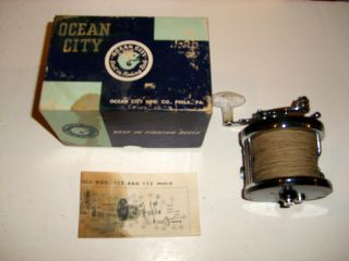 Vintage Ocean City No 112 Fishing Reel Paperwork