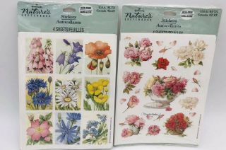 Hallmark Marjolein Bastin Natures Sketchbook 2 Packs Floral Stickers 4 Sheets