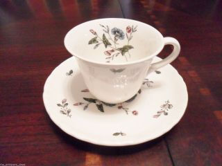 Wedgwood England Williamsburg Wild Flowers Coffee Cup And Saucer[ 86]