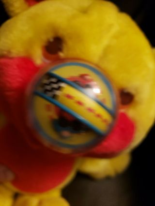 Nosy Bear Plush Yellow Hotrod Racecar Bubble Nose 1987 Playskool Stuffed Teddy 4