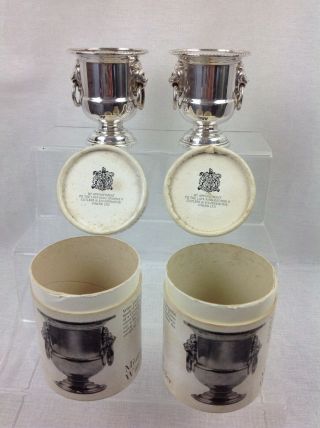 Two Viners Miniature Silver Plate Wine Coolers 1974