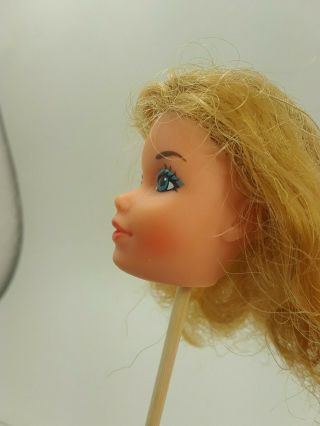 Vintage 1970s Quick Curl Barbie Doll Head Only Blonde 3