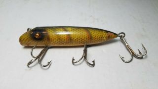 Vintage/antique South Bend Musk Oreno Minnow Lure Bass Muskey Tough Scale