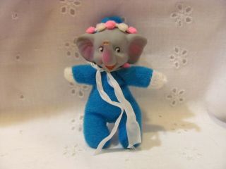 Vintage Matchbox Bean Doll Baby William Zoo Series Elephant In Blue